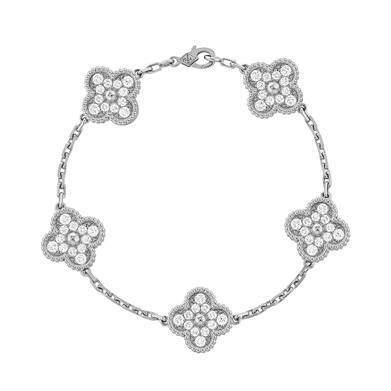 18K Vintage Alhambra Diamonds Bracelet