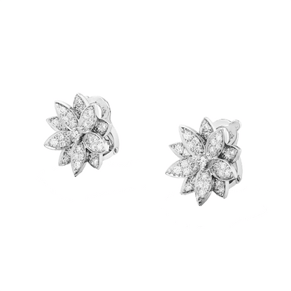 18K Celestial Lotus One Flowers Small Earrings