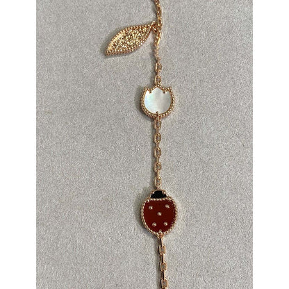 18K Celestial Lucky Spring Five Motifs Clover Bracelet