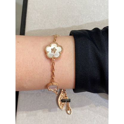 18K Celestial Lucky Spring Five Motifs Clover Bracelet