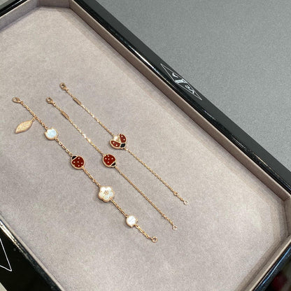 18K Celestial Lucky Spring Five Motifs Clover Bracelet