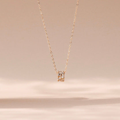 ELVORIA 18K Gold Plated Endless Love Circle Necklace – 925 Sterling Silver