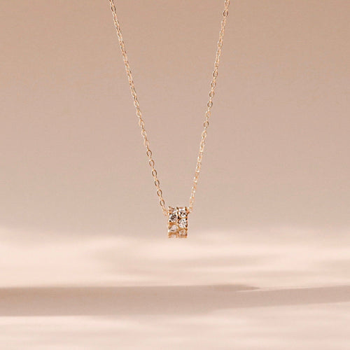 ELVORIA 18K Gold Plated Endless Love Circle Necklace – 925 Sterling Silver