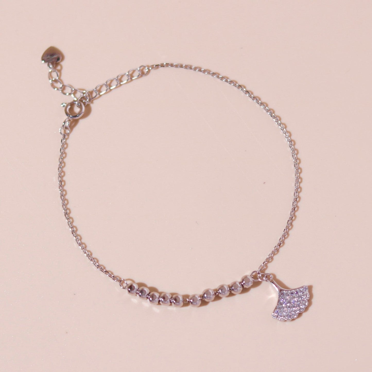 ELVORIA Ginkgo Leaf Bracelet – Rose Gold & Platinum Plated 925 Sterling Silver