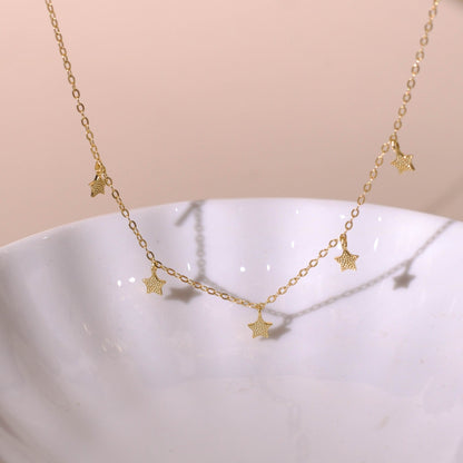 ELVORIA Morri Star Necklace – 18K Gold Plated 925 Sterling Silver