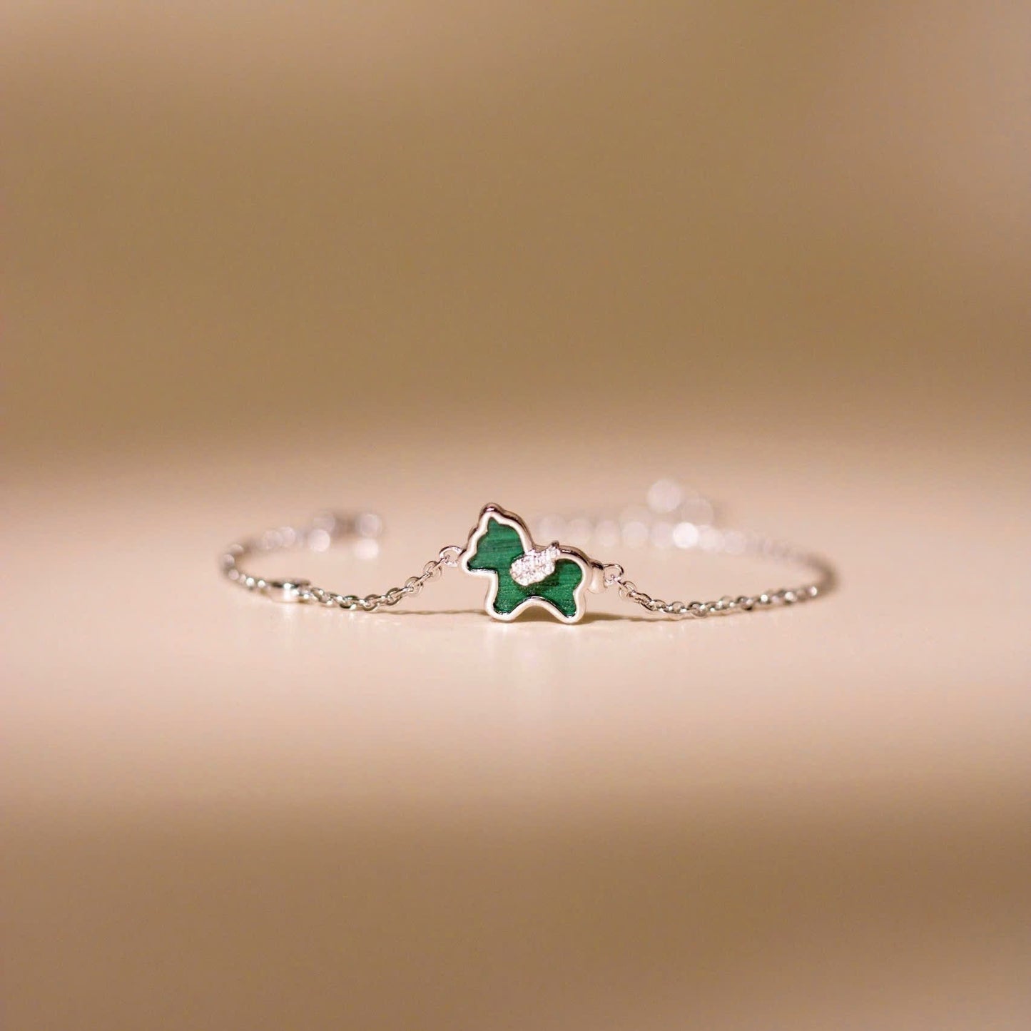 ELVORIA Unicorn Bracelet – Rose Gold & Platinum Plated 925 Sterling Silver