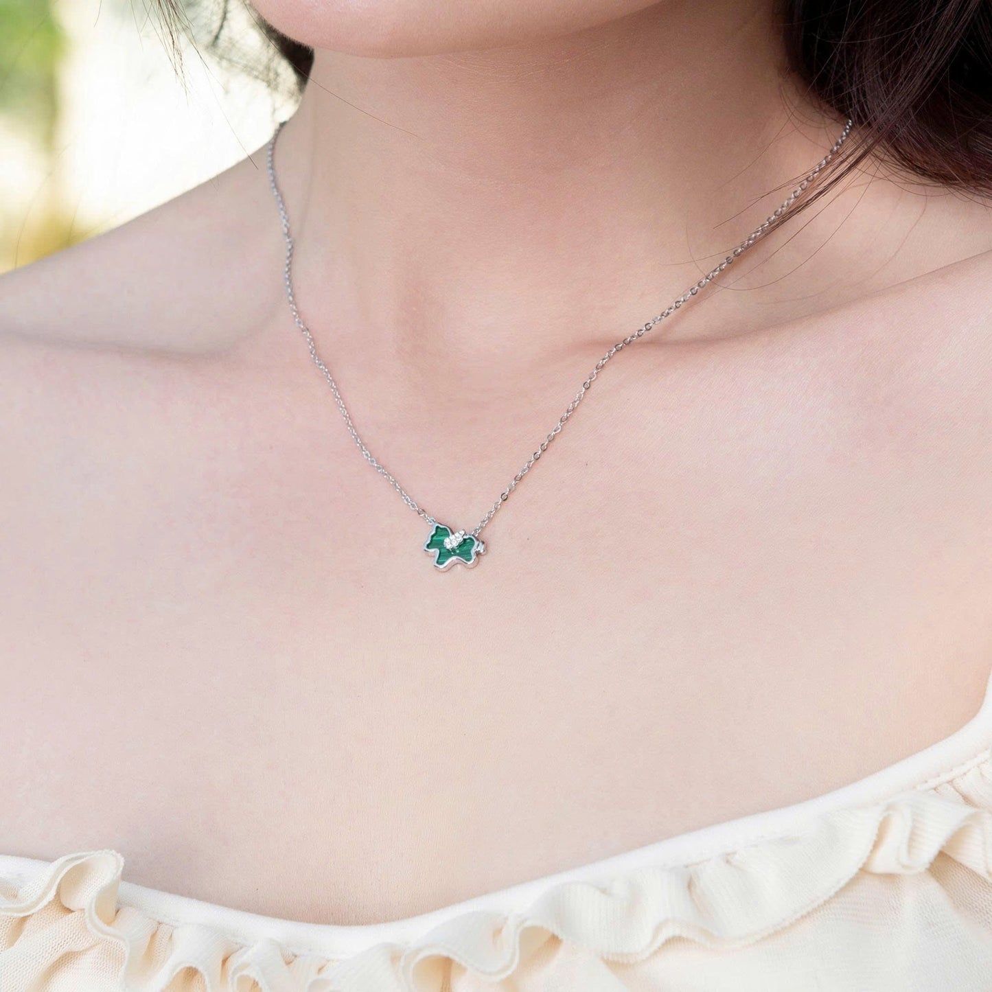 ELVORIA Unicorn Necklace – 18K Rose Gold & Platinum Plated 925 Sterling Silver