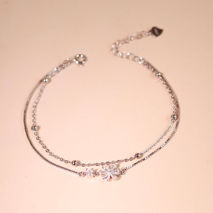 ELVORIA Yeri Dual-Tone Bracelet – Rose Gold & Platinum Plated 925 Sterling Silver