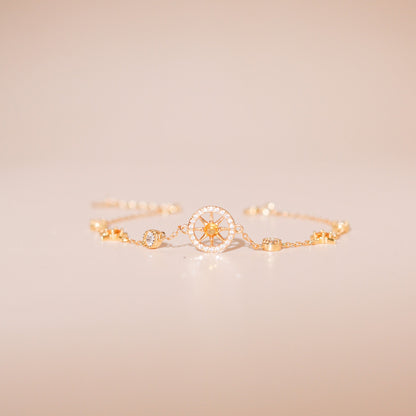 ELVORIA Sunny Bracelet – 18K Gold Plated 925 Sterling Silver