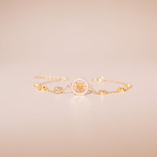 ELVORIA Sunny Bracelet – 18K Gold Plated 925 Sterling Silver