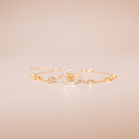 ELOREVA Sunny Bracelet – 18K Gold Plated 925 Sterling Silver
