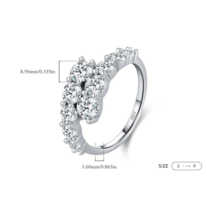 Classic Round CZ Eternity Band Ring – 925 Sterling Silver