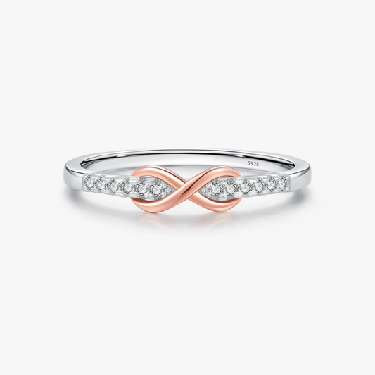 Rose Gold Infinity Ring – 925 Sterling Silver