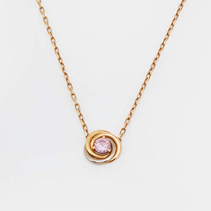 18K Celestial Trinity Pink Sapphire Necklace