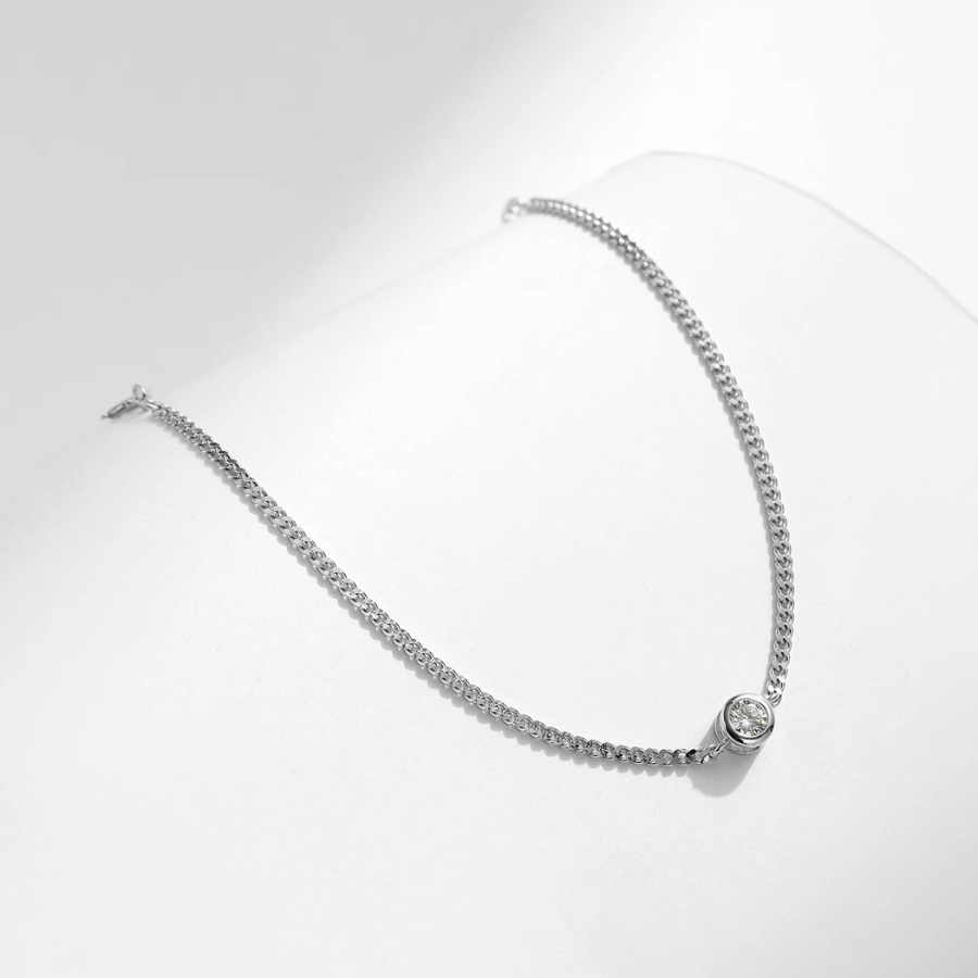Minimal Bezel Moissanite Bracelet – 0.25CT 925 Sterling Silver