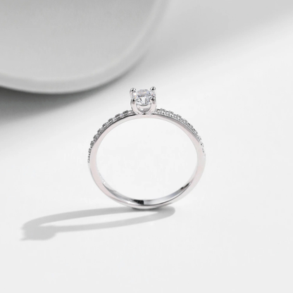 D Color Square Moissanite Ring – 925 Sterling Silver