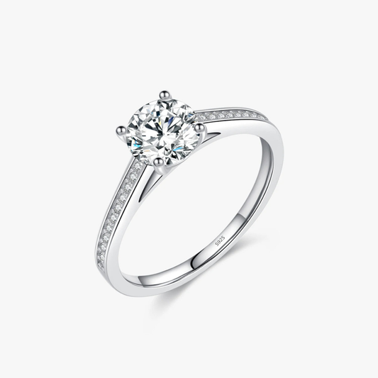 Elegant D Color Moissanite Ring – 925 Sterling Silver
