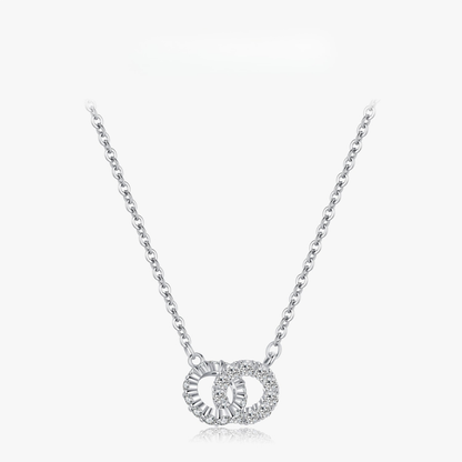 Circle Lock Pendant Necklace – Sparkling 925 Sterling Silver Everyday Jewelry