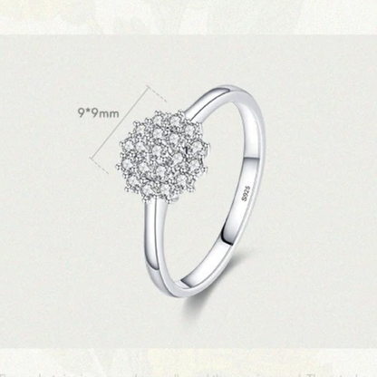 Classic Sparkling CZ Ring – Platinum Plated 925 Sterling Silver