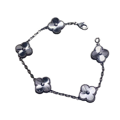 18K Celestial Vintage Alhambra Full Black Bracelet