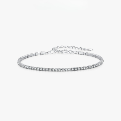 Elegant Clear CZ Bracelet – 925 Sterling Silver