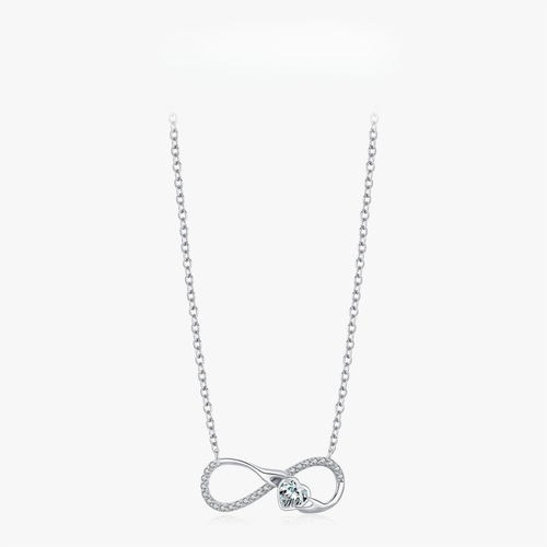 Infinite Embrace Heart Pendant Necklace – 925 Sterling Silver Romantic Jewelry