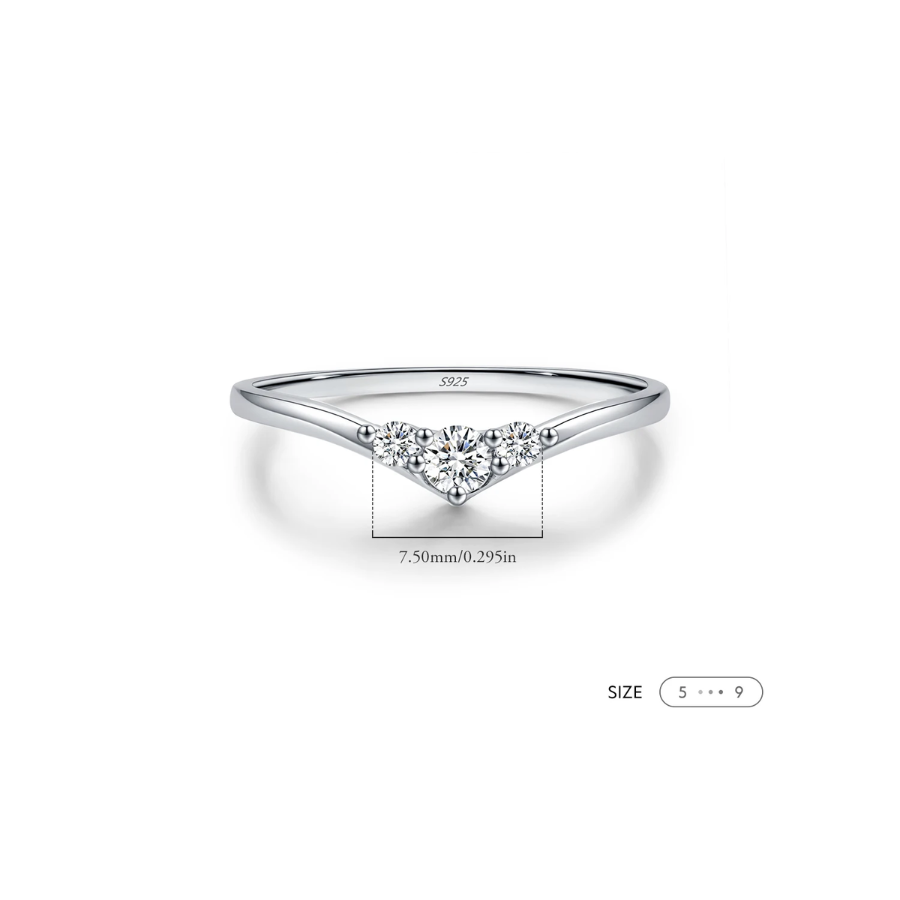 Simple Eternity Moissanite Ring – 925 Sterling Silver