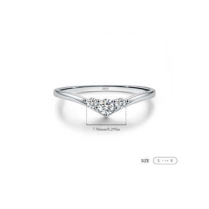 Simple Eternity Moissanite Ring – 925 Sterling Silver