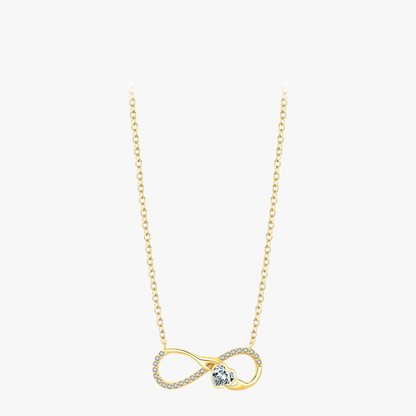 Infinite Embrace Heart Pendant Necklace – 925 Sterling Silver Romantic Jewelry