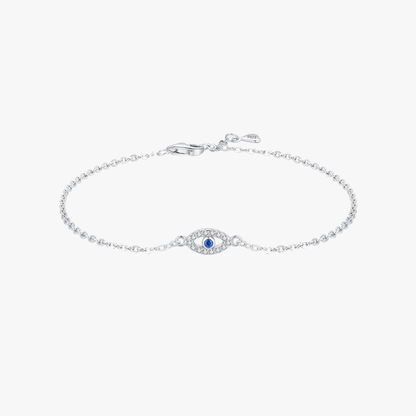 Lucky Blue Eye CZ Bracelet – 925 Sterling Silver