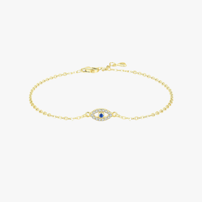 Lucky Blue Eye CZ Bracelet – 925 Sterling Silver