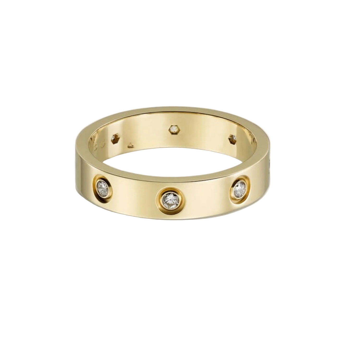18K Celestial Love Wedding Eight Diamonds Ring