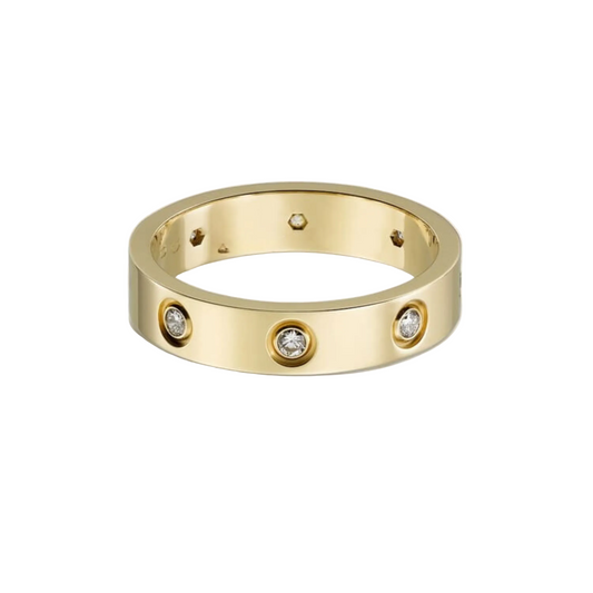 18K Celestial Love Wedding Eight Diamonds Ring