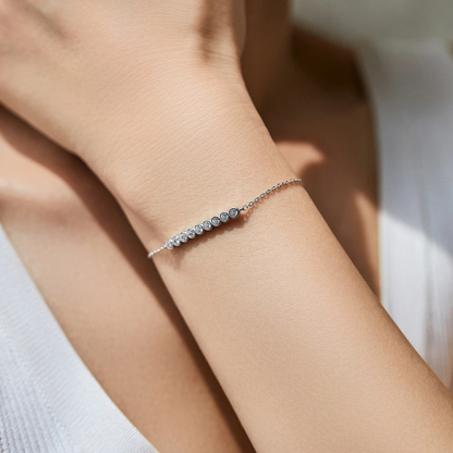 Elegant D Color Moissanite Bracelet – 925 Sterling Silver