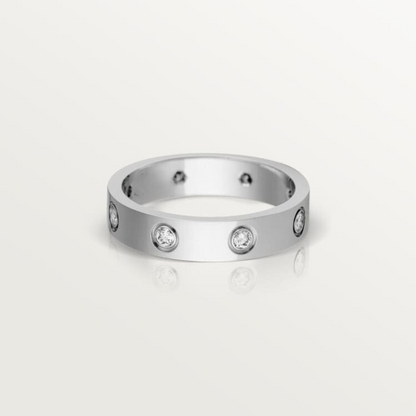 18K Celestial Love Wedding Eight Diamonds Ring