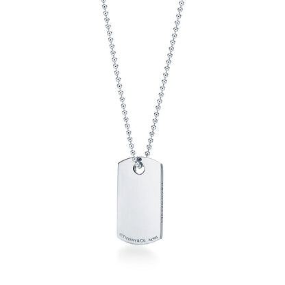 18K Celestial T 1837 Makers I.D. Tag Pendant Necklace