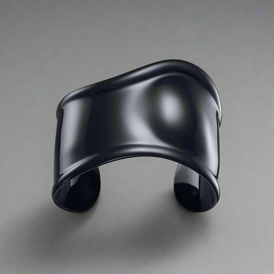 18K Celestial T Elsa Peretti Small Bone Cuff Black Bracelet