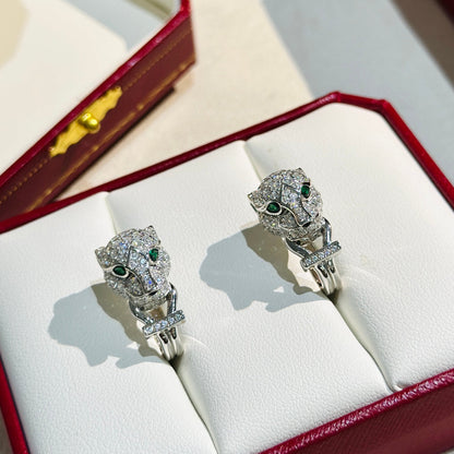 18K Celestial Panth̬re De Diamond Earrings