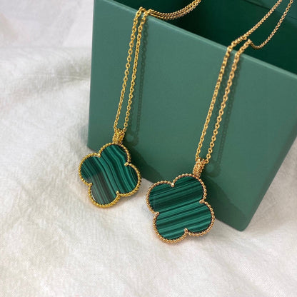 18K Celestial Magic Alhambra Malachite Necklace