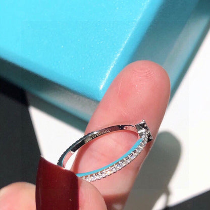 18K Celestial T Diamond Wire Ring