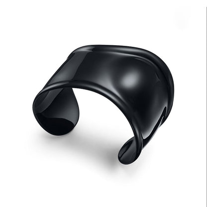 18K Celestial T Elsa Peretti Small Bone Cuff Black Bracelet