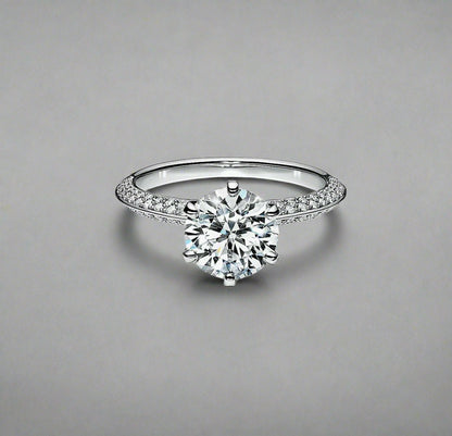 18K Celestial T Pav̩ T Setting Engagement Ring