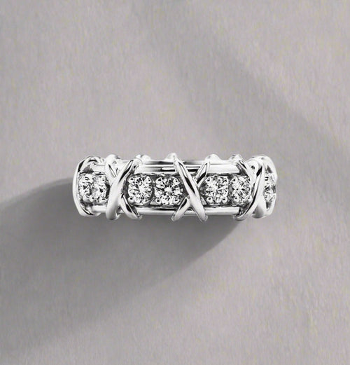 18K Celestial T Schlumberger Eighteen Stone Ring