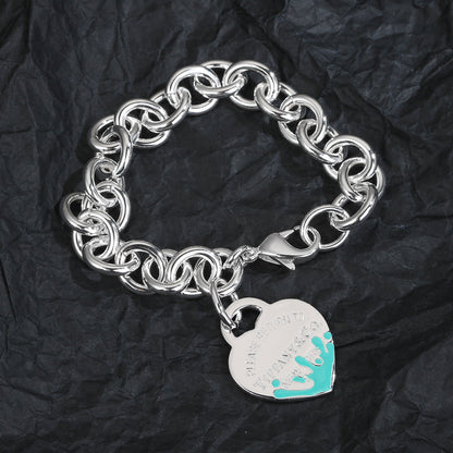 18K Celestial T Heart Tag Bracelet