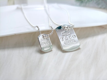 18K Celestial T 1837 Tag Pendant Necklace