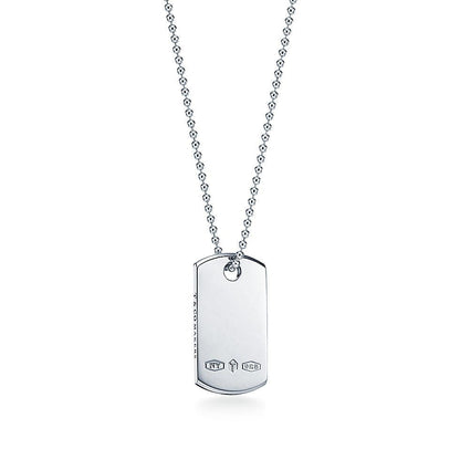 18K Celestial T 1837 Makers I.D. Tag Pendant Necklace