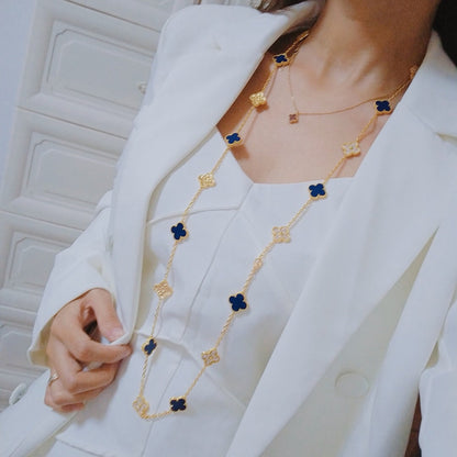 18K Celestial Vintage Alhambra 20 Motifs Long Necklace