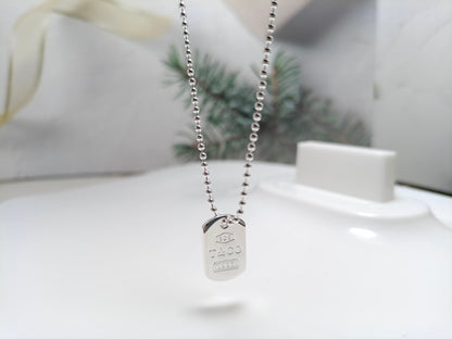 18K Celestial T 1837 Tag Pendant Necklace