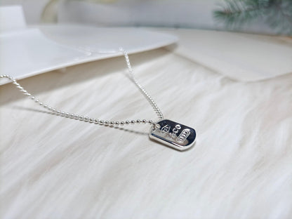 18K Celestial T 1837 Tag Pendant Necklace