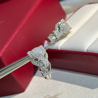 18K Celestial Panth̬re De Diamond Earrings